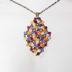 Pendant 45cm - Malvina Rhombus M-Bronze Chain - Pendant 45cm - Laiton bronze